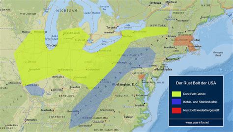 Rust Belt Der Ehemalige Manufacturing Belt Der Usa