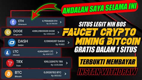 Situs Garapan Faucet Legit Dan Mining Bitcoin Gratis Tercepat