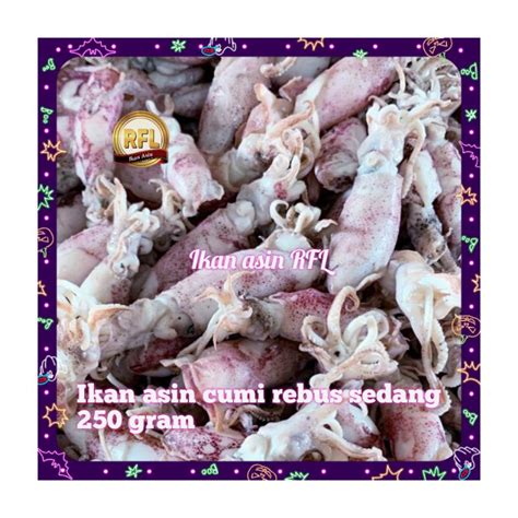 Jual Ikan Asin Cumi Rebus Sedang 250 Gram Shopee Indonesia