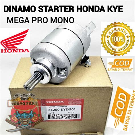 Jual DINAMO STATER HONDA KYE KAULITAS ASLI ORIGINAL HONDA MEGA PRO MONO