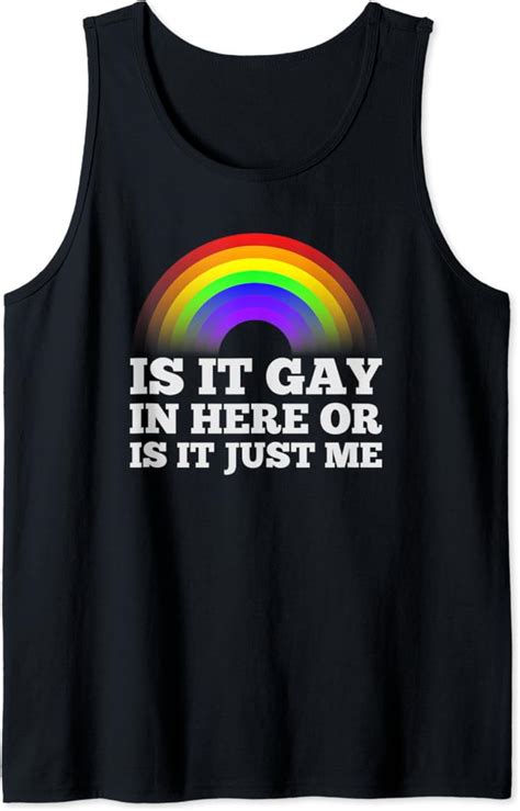 Amazon Funny Gay Shirts For Men Pride Rainbow Stuff Gifts Lgbt Tank Top Clothing Shoes