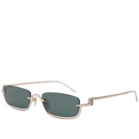 Gucci Eyewear Gg1278s Sunglasses Gold And Green End Europe