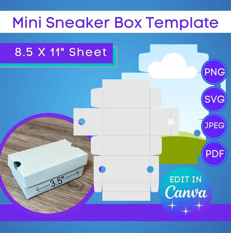 MINI Shoe Box Template Mini Shoe Box SVG Mini Shoe Box Party Favor Mini