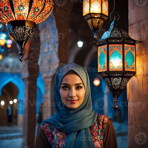 Woman In Traditional Muslim Clothing Smiling Beautiful Woman Headshot