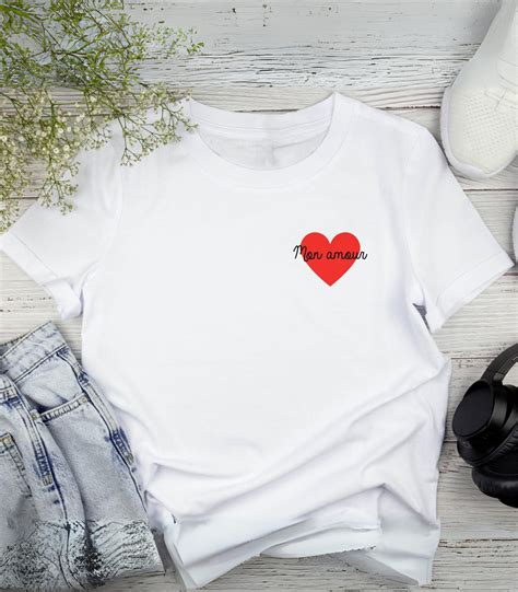 Tshirt Coeur Pailleté à Personnaliser Coton Bio Dès 19 95€ L