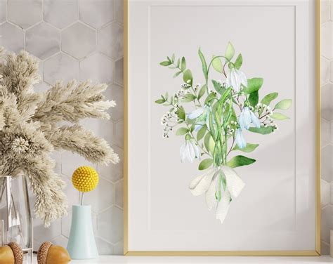 JANUARY BIRTH FLOWER Bouquet, Digital Print, Wall Decor, Art Printable, Mom's Gift, Birth Flower ...