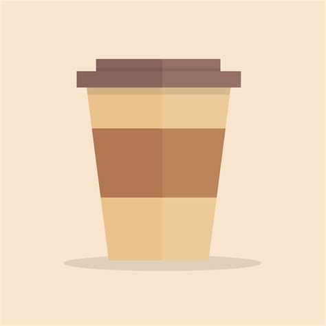 Coffee Cup Icon Flat Design Style Coffee Paper Cup Silhouette In Stylish Color 4594793 Vector