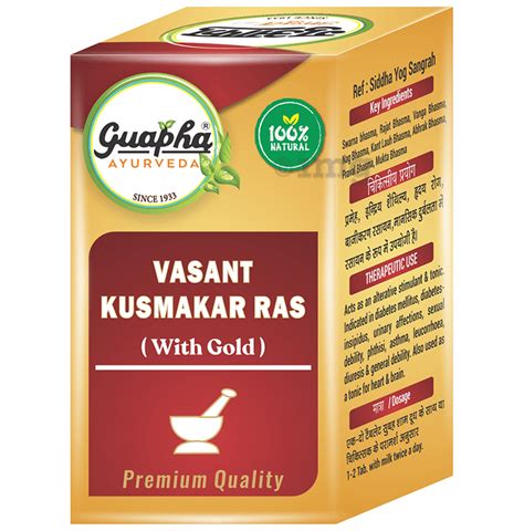 Guapha Ayurveda Vasant Kusumakar Ras With Gold Buy Bottle Of