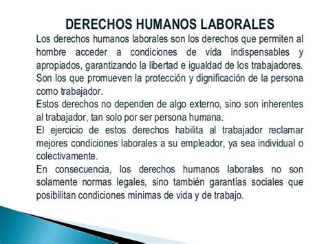 Los Derechos Del Trabajador Como Derechos Humanos Y Su ProtecciÓn Con…