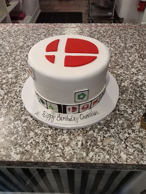 Super Smash Bros Logo Cake