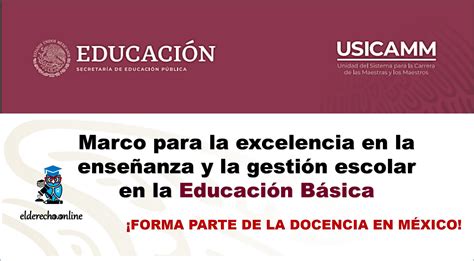 Marco Para La Excelencia En La Educaci N B Sica