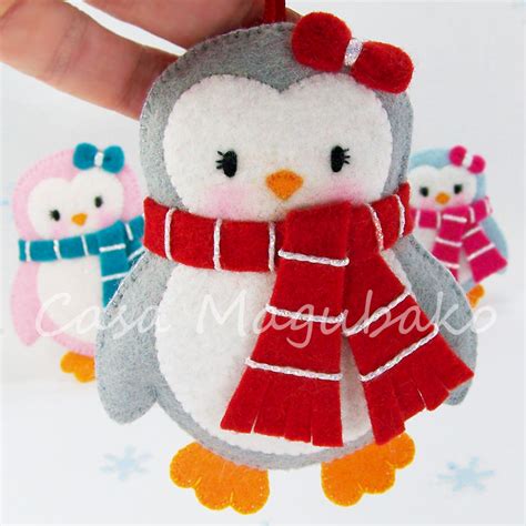 Felt Penguin Digital Pattern Pdf File Diy Ornament Or Embellishment Casa Magubako