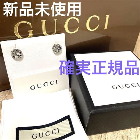 即日対応‼︎】˚ ₊ Gucciピアス⁎⁺˳ ༚メタルシルバー★燻し銀 メルカリ