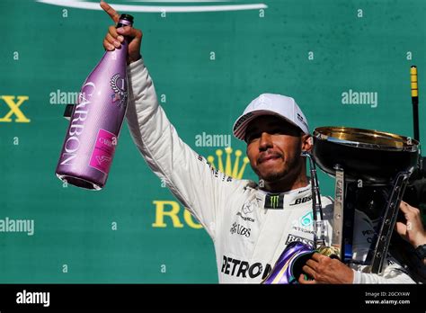 Race Winner Lewis Hamilton Gbr Mercedes Amg F1 Celebrates On The Podium United States Grand