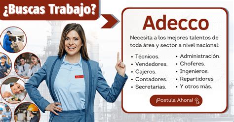 OFERTAS DE TRABAJO EN ADECCO Infórmate de todos los puestos