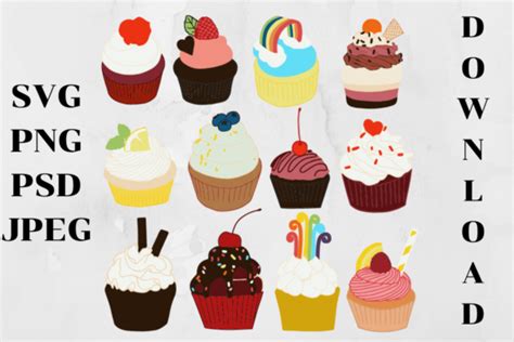 Cupcake Svg Cupcake Svg Cutting Files Graphic By Ncyd Shop Creative