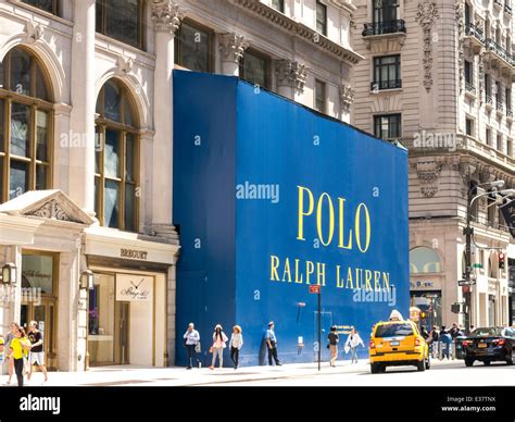 Opening Soon Announcement Signage Construction Covering Ralph Lauren