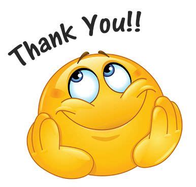 Emoticon With Thank You Sign Vector Image On Vectorstock Thank