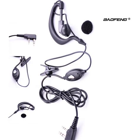 BAOFENG auriculares con micrófono PTT y Clip auricular individual Push