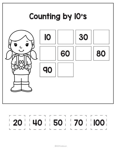 Skip Counting By 10 Printables