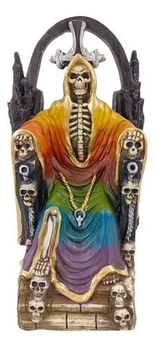 Figura Santa Muerte En Trono Cm Protecci N Ritualizada Meses Sin