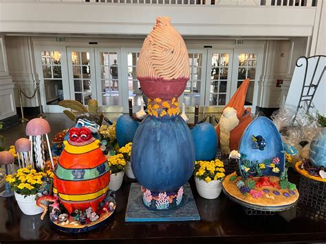 It's a Big Blue Finding Nemo Easter Egg Display at Disney's Yacht Club ...