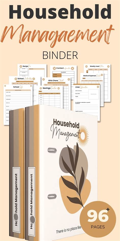 Household Management Binder Printable Household Management Binder