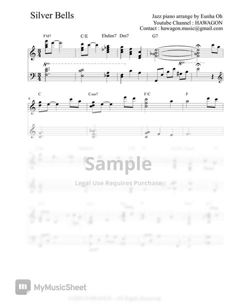 Jay Livingston Ray Evans Silver Bells Jazz Piano Version Sheets By