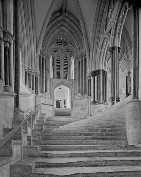 Wells Cathedral Somerset The Steps Leading To The Chapter House On The Right Riba Pix