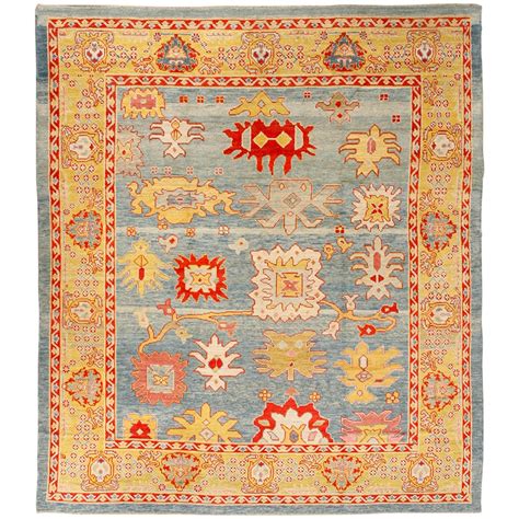 Turkish Old Wool Oushak Rug At Stdibs