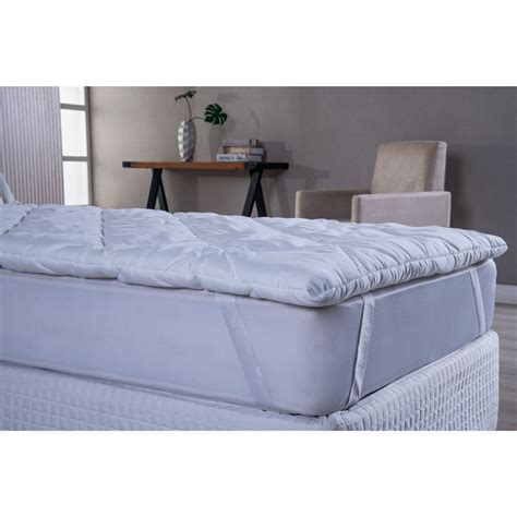 Pillow Top Solteiro Protetor De Colch O Micropercal Fios Branco