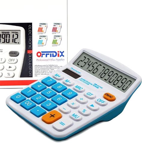 Offidix Calculatrice Bureau Bureau Solaire Et Batterie Calculatrice