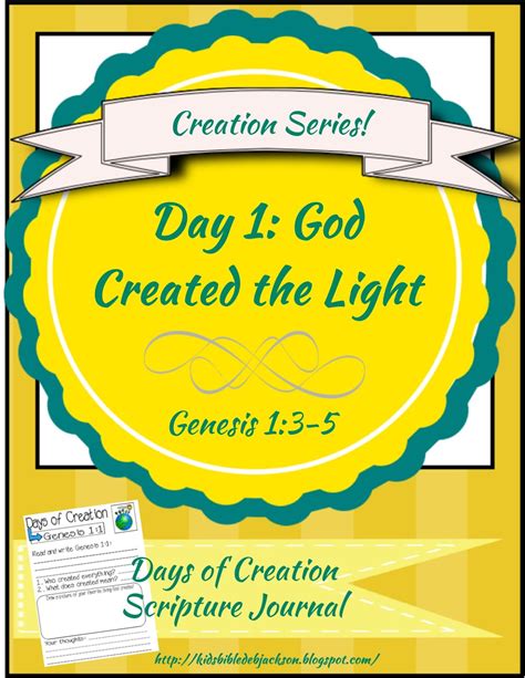 Bible Fun For Kids The Creation For Kids Day 1