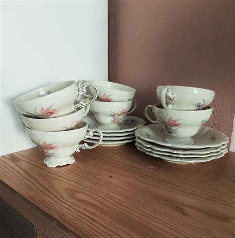 Vintage Rosenthal Selb Germany Pompadour Porcelain Tea Set 15 Etsy