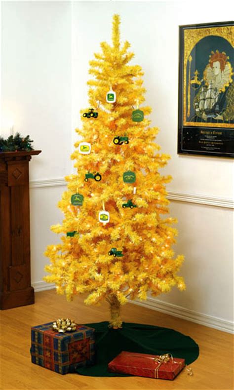 John Deere Tractor Yellow Christmas Tree And Ornaments — The World Of Kitsch