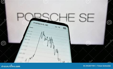 Mobile Phone With Website Of German Company Porsche Automobil Holding