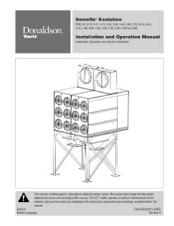 Downflo Evolution Dfe Cartridge Dust Collector Donaldson Industrial