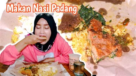 ASMR Mukbang Nasi Padang Rendang Sapi Telor Dadar Mantap YouTube