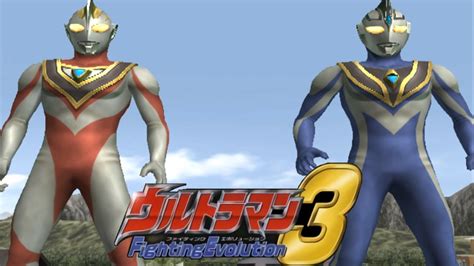 PS2 Ultraman Fighting Evolution 3 Tag Mode Ultraman Gaia V2 And