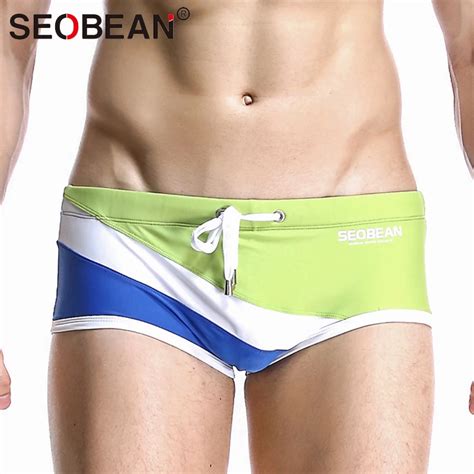 Seobean Brand New Men Swimwear Swimsuit Sexy Brief Bikini Mens Beach