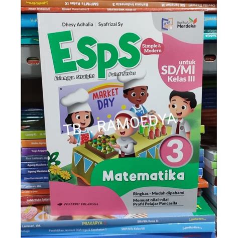 Jual Buku ESPS Matematika SD MI Kelas III Kurikulum Merdeka Erlangga