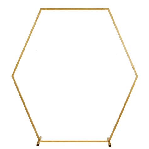 Buy Balsacircle 8 Feet Gold Metal Hexagon Backdrop Stand Arch Wedding