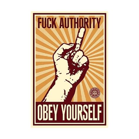 Sticker Fuck Authority Obey Yourself Snuff Gr