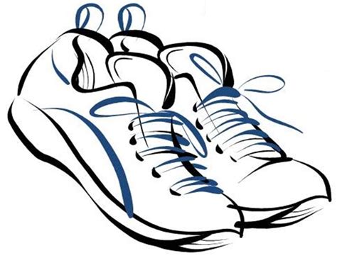 Outline Of A Running Shoe - ClipArt Best