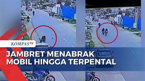 Jambret Jatuh Menabrak Mobil Usai Rampas Pengendara Motor Youtube