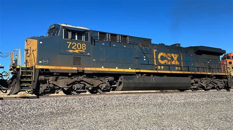 Csx Cm44ac 7208 Trails On The Bnsf H Denams1 25a Youtube