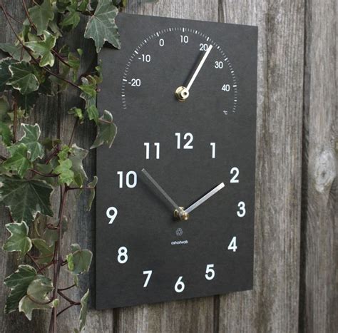 Outdoor Wall Clock And Thermometer - Ideas on Foter