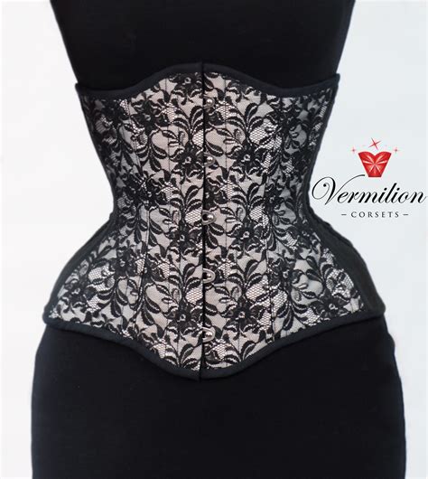 Underbust Corset Contesa Tightlacing Steel Boned Lace Corset Waisttraining Gothic Underbust