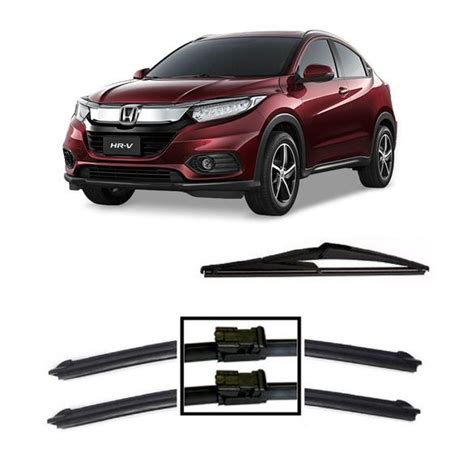 Kit Palhetas Limpador De Parabrisa Dianteiro Traseiro Honda Hrv