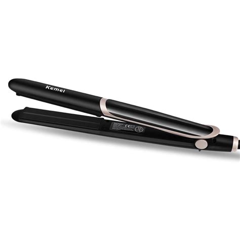 Kemei Km 2219 2 In1 Infrared Flat Iron Curler Hair Straightener Ceramic